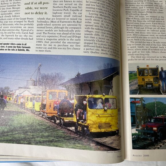 Trains Magazine August 2000 Vol 60 No 8 Railroad Enthusiast Book Railfan Paradis - Picture 11 of 11